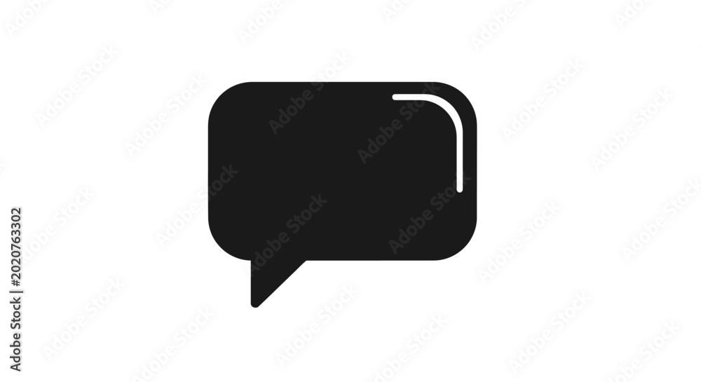Foto Black speech bubble icon symbol.