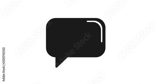 Schilderij op canvas Black speech bubble icon symbol.