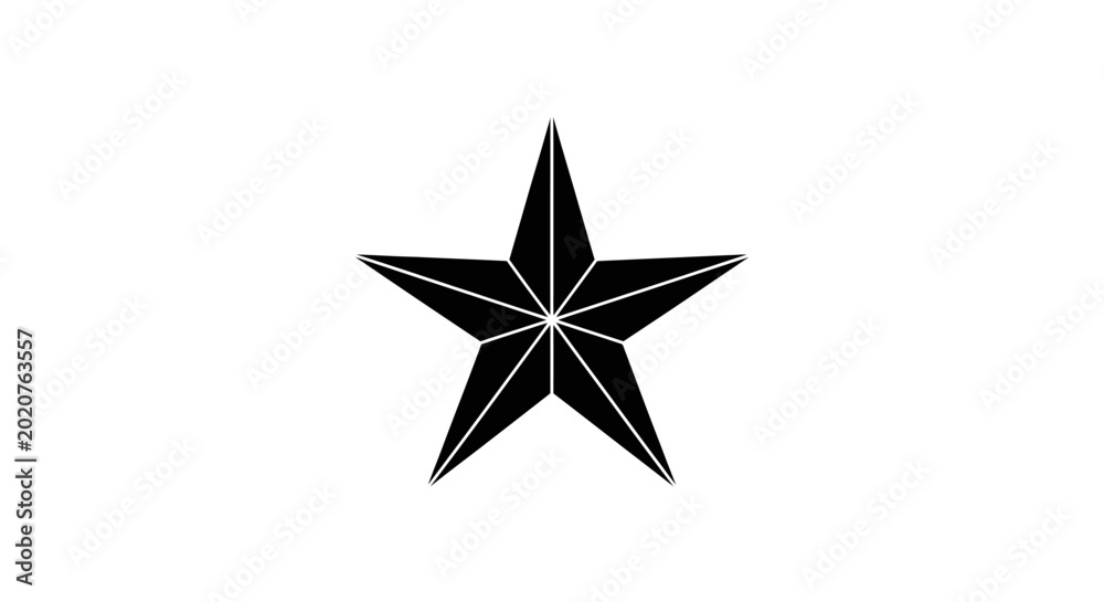 Obraz premium Black Star Icon Graphic Design Element.