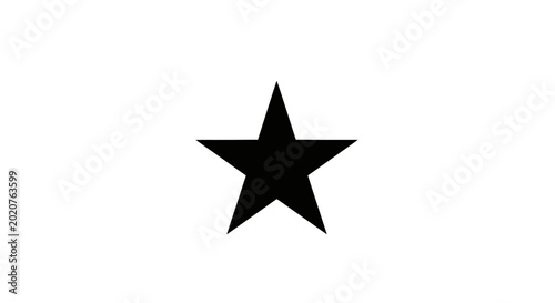Obraz na płótnie Black Star Shape Icon Symbol.