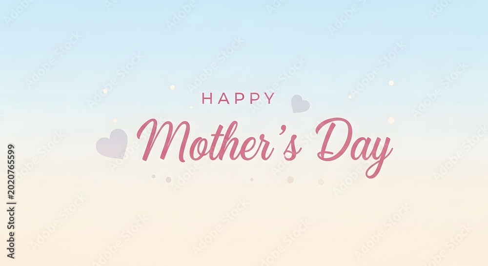 Fototapeta premium Happy Mother's Day greeting card design.