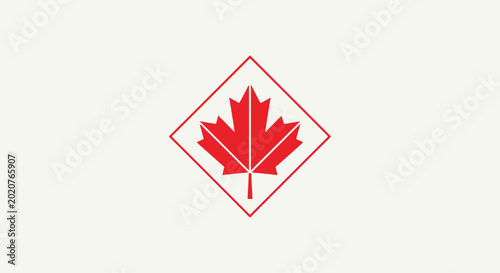 Photos Red Maple Leaf Logo Symbol.