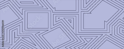 PrintModern Abstract Blue Geometric Pattern