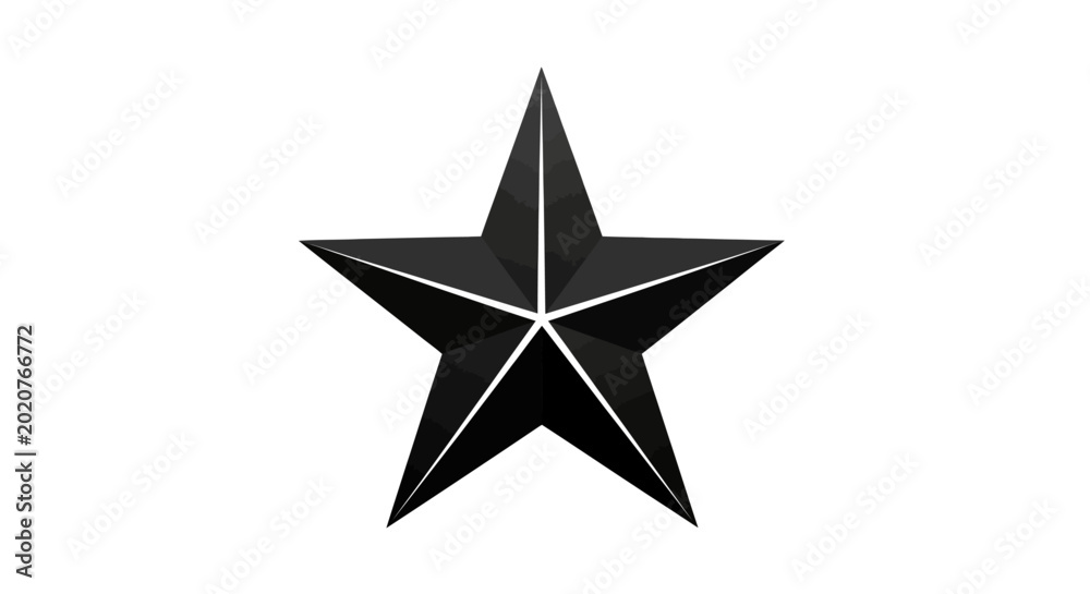 Obraz premium Black Star Shape Icon Symbol.