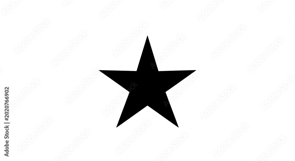 Obraz premium Black star shape symbol icon.