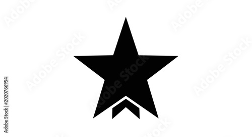 Quadro su tela Black star symbol icon graphic.