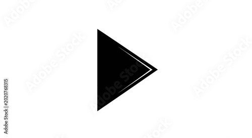 Black Triangle Play Button Icon.