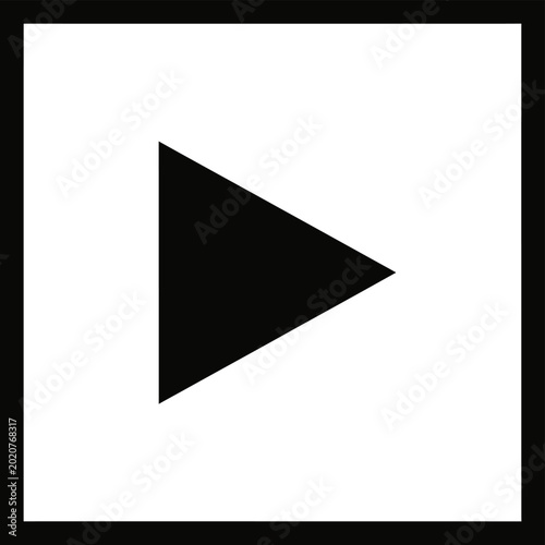 Black Triangle Play Button Icon.