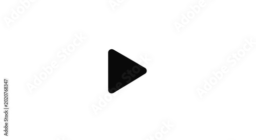 Black Triangle Play Button Icon.