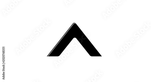 Black Triangle Symbol Icon Shape.