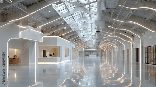 open interior space with bright lighting