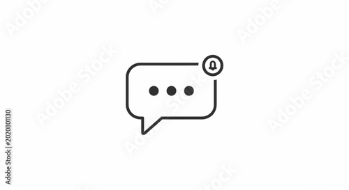 Photos Notification chat speech bubble icon.