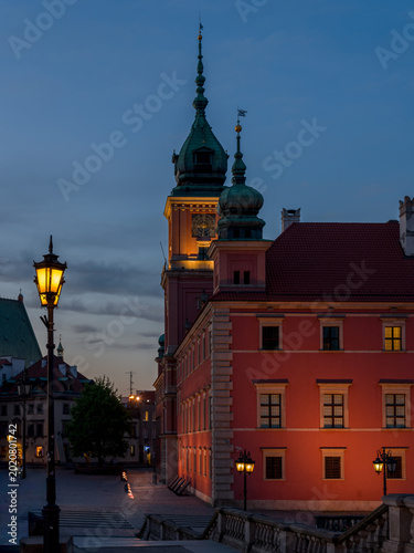 Royal Castle in Warsaw at night - Poland