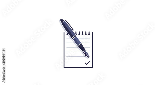Photos Pen on lined paper note pad.
