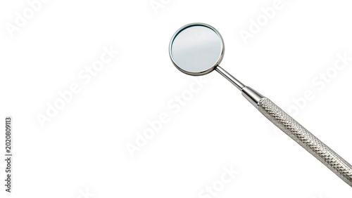 Obraz na płótnie Professional dental mouth mirror with a metallic handle for dentist clinical tee