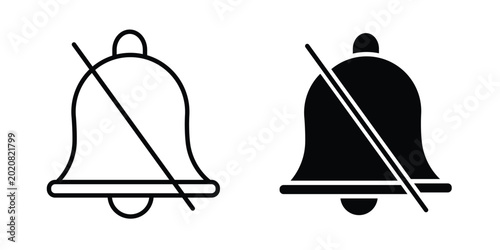 Foto Notification off icon simple element illustration pack