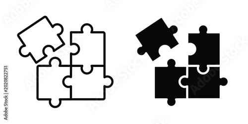 Foto Puzzle piece icon simple element illustration pack