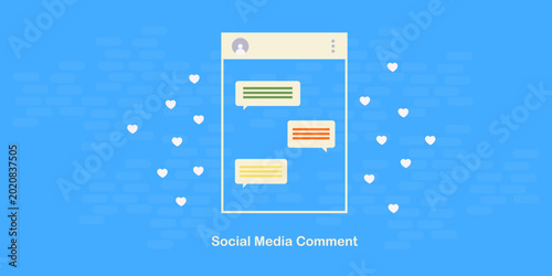 Foto Active comments on engaging social media post.