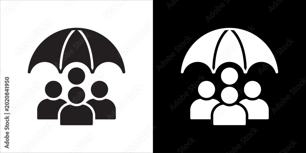 Foto Protection Icon Sheet Black And White