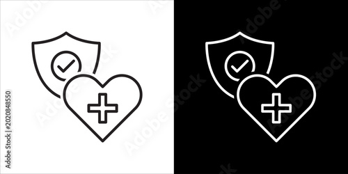 Canvas Print Prophylaxis Icon Sheet Black And White
