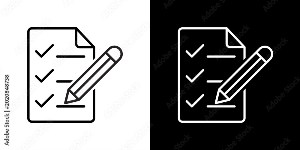 Foto Task List Icon Sheet Black And White