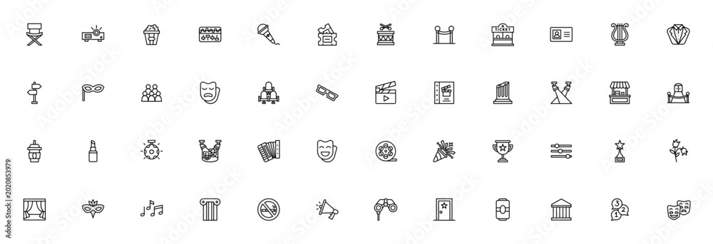 Fotografija Theater icon set