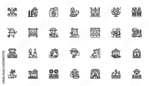 Photography Agriculture icon set