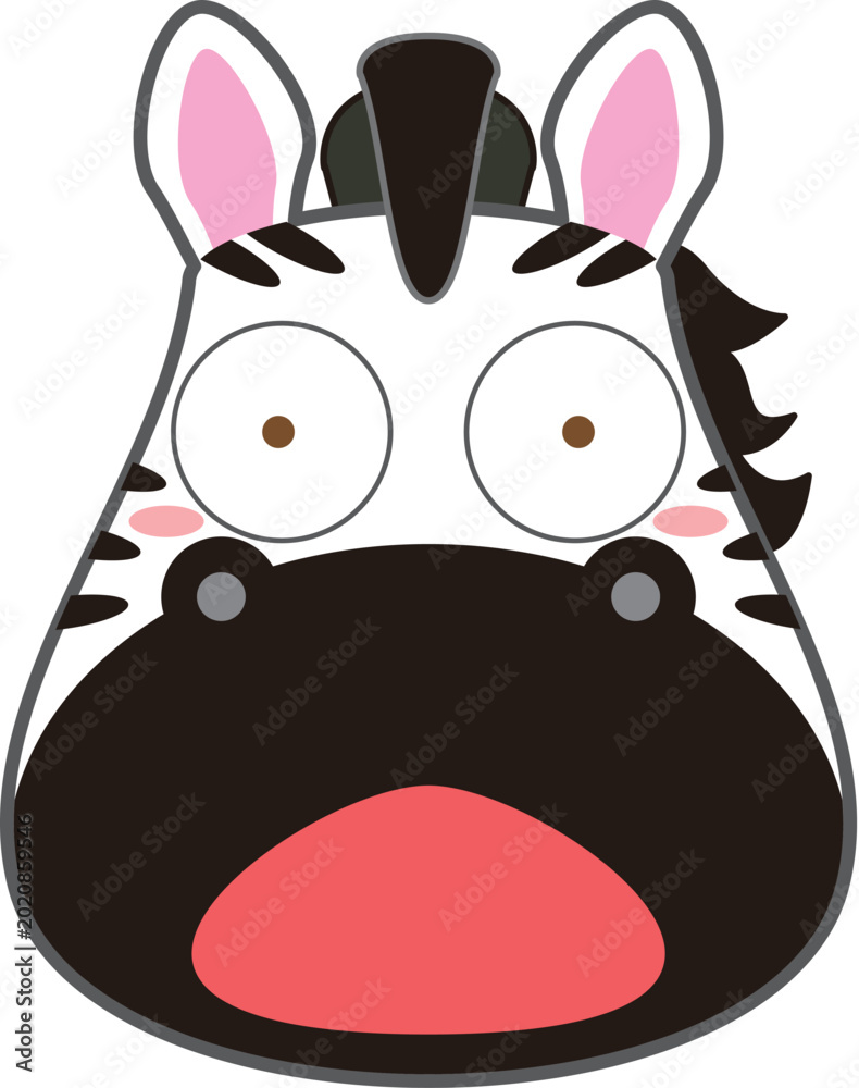 Naklejka premium surprised zebra