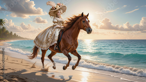 horse on the beach