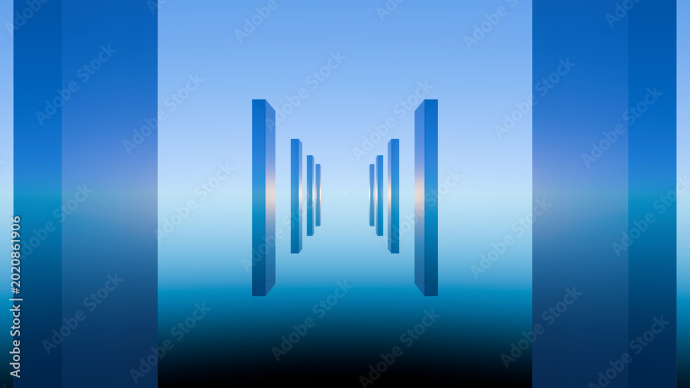 Fototapeta premium abstract background, transparent blocks