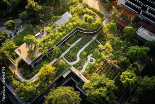 Lush green architecture transforming cityscapes into vibrant ecological spaces