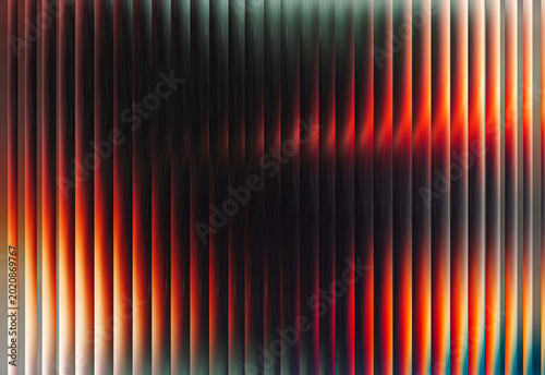 Abstract glowing vertical lines creating dynamic fiery glass pattern illustration.	