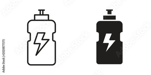 Bild auf Leinwand Energy drink icon collection. Vector icon illustrated
