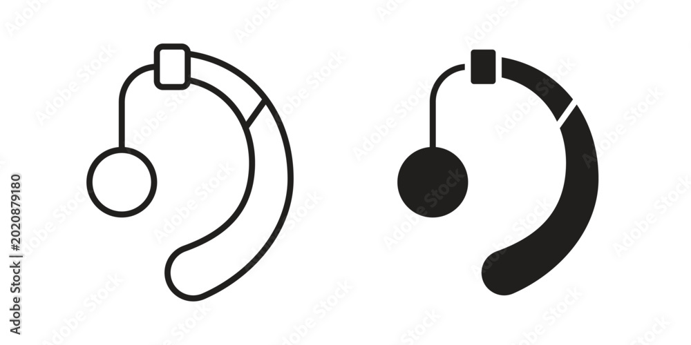 Foto Hearing aid icon collection. Vector icon illustrated