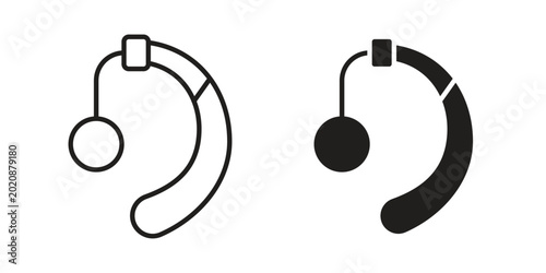 Foto Hearing aid icon collection. Vector icon illustrated