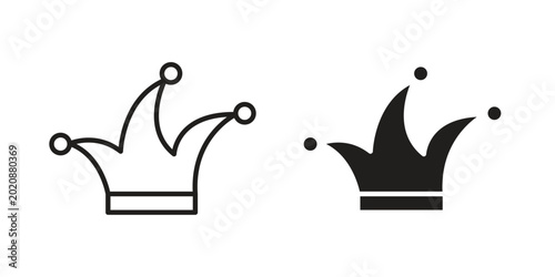 Joker hat icon collection. Vector icon illustrated