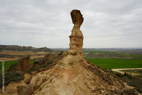 Fotografie Tozal de la Cobeta Fels in der Monegros Wüste in Spanien