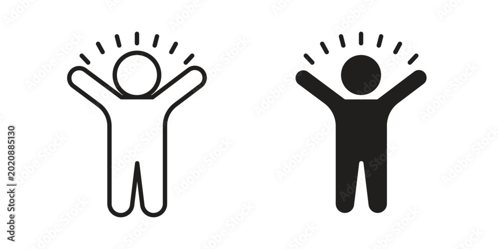 Fotografie Self confidence icon collection. Vector icon illustrated
