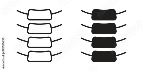 Photos Spinal column icon collection. Vector icon illustrated