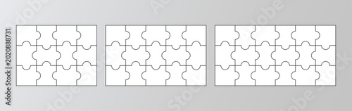 фотографія 3 Puzzle grids infographics collection