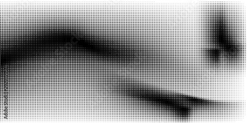 Spotted black and white grunge vector line background. Abstract halftone illustration background. Grunge grid polka dot background pattern