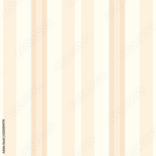 Fomfort vector pattern stripe, textured texture seamless vertical. Brint lines textile fabric background in ivory and blanched almond colors.