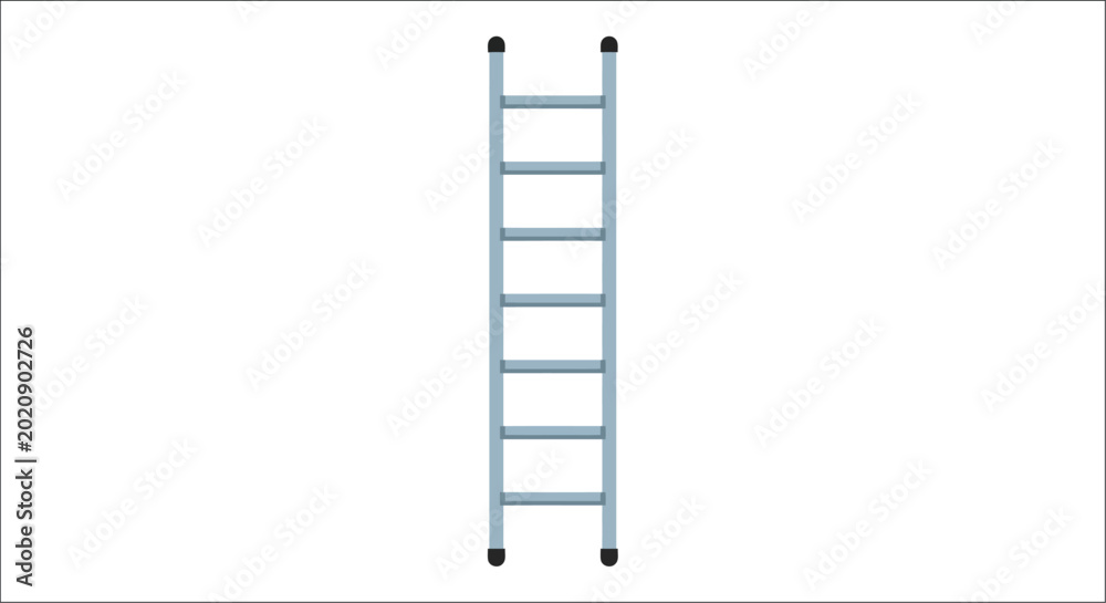 Φωτογραφία straight ladder illustration on white background