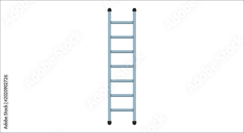 Foto straight ladder illustration on white background