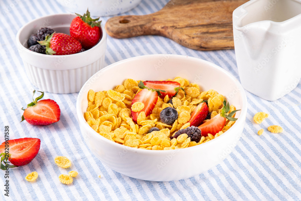Foto Protein unglazed corn multigrain breakfast cereal