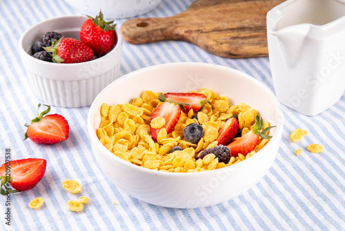Foto Protein unglazed corn multigrain breakfast cereal