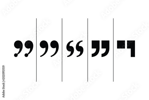 Foto Punctuation Quotation Marks Set for Typography and Text Design