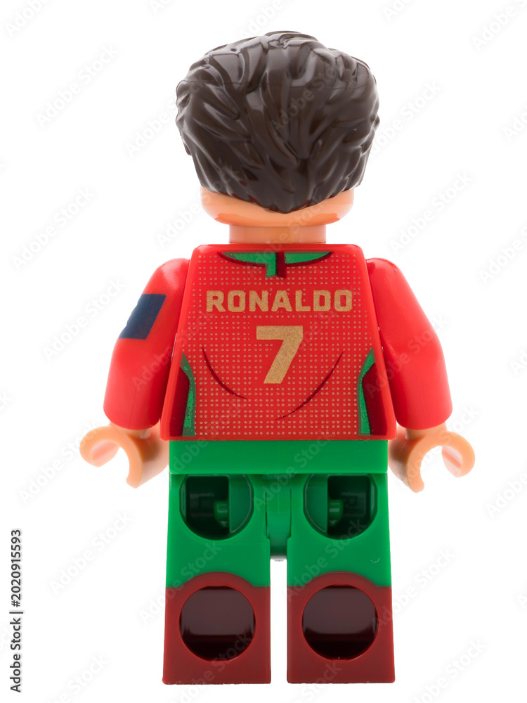 Obraz premium Dortmund - Deutschland 14. May 2026 - Lego Minifigure Christiano Ronaldo Nummer 7