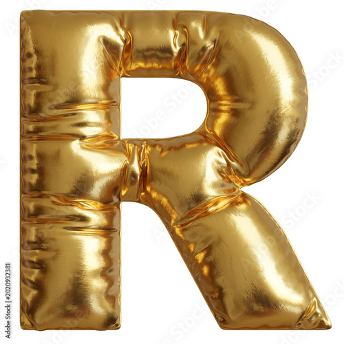 Foto Golden Balloon Letter R.