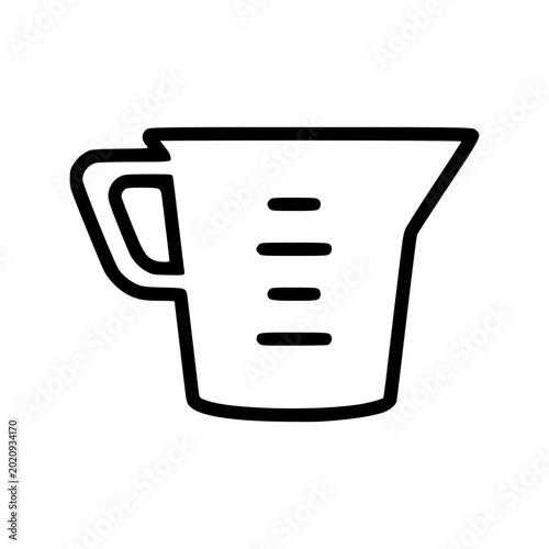 Canvas Print measuring cup silhouette vector